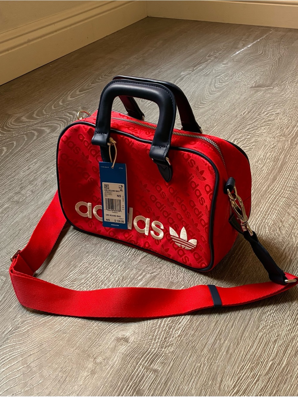 Adidas Originals Red Mini Duffle Bag Y2K Monogram Crossbody NWT